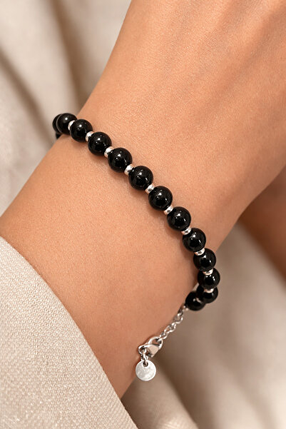 OEM Bracelet with Beaded and silver spacers, with extension chain, elegant style