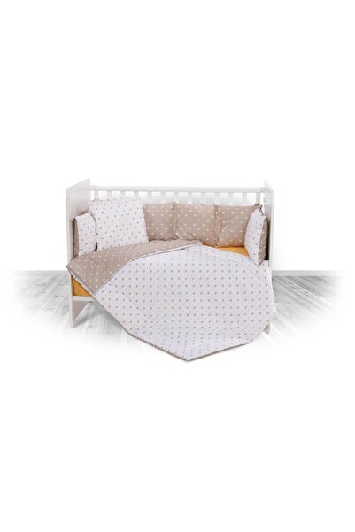 LORELLİ Set lenjerie pat 7 piese Lily Crowns Latte, bumbac ranforce