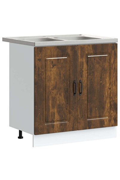 vidaxl Dulap de bucătărie cu ușă Kalmar 2 pcs Maro 80 x 46 x 81.5 cm
