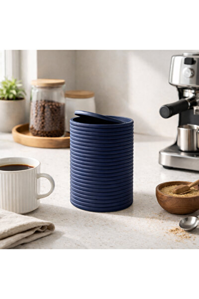 comes DEVA IV Serisi - Orta Boy - Lacivert Döner Kapaklı Tezgah Üstü Mini Çöp...