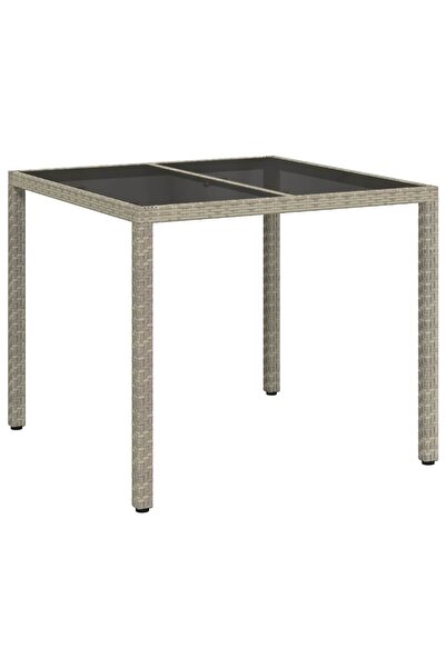 vidaxl Masă de Grădină Gri 90 x 90 x 75 cm poliratan