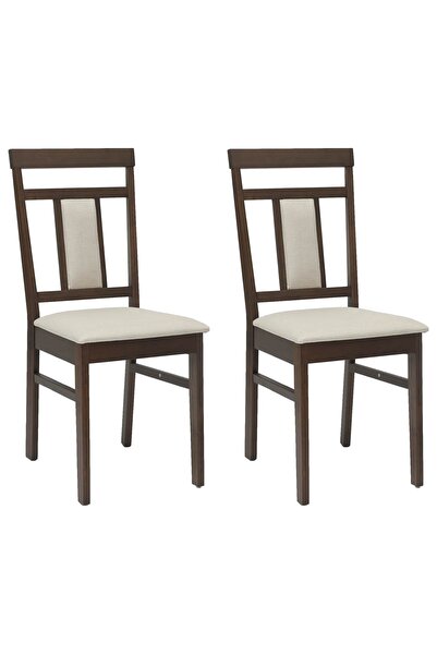 vidaxl Scaun de sufragerie 2 pcs Maro deschis și deschis