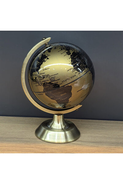 AyrStore Metal Ayaklı Dekoratif Masaüstü Dünya Küresi