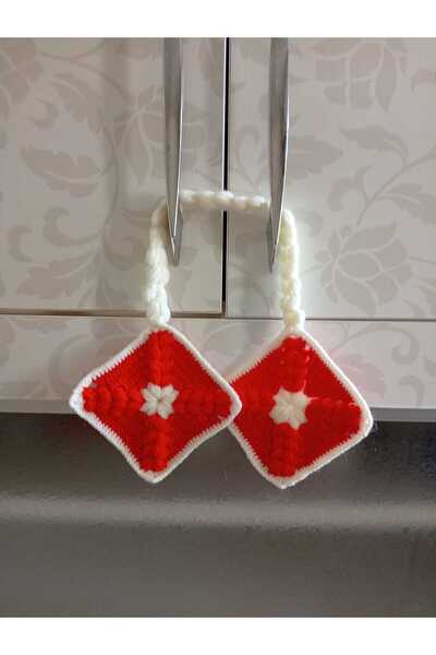 BilfolD Handmade Decorative Kitchen Holder (White-Red)