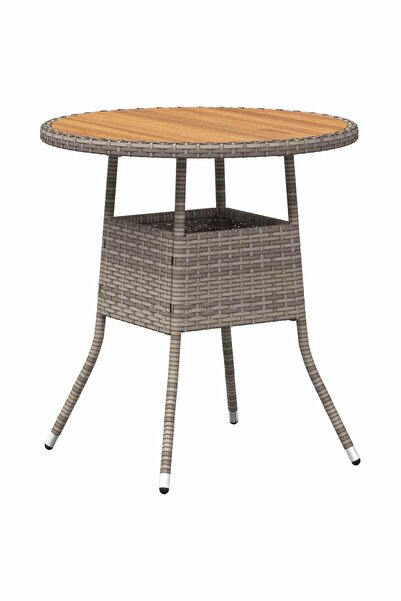 vidaxl Masă de cină Gri si Acacia 70 x 70 x 73 cm Lemn Solid de Acacia