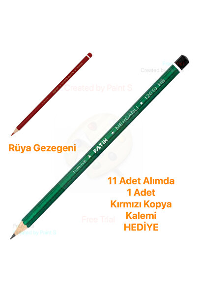 Fatih Mercanlı Kurşun Kalem / 11 Adet Alımda 1 Adet Kırmızı Kopya Kalem HEDİYE