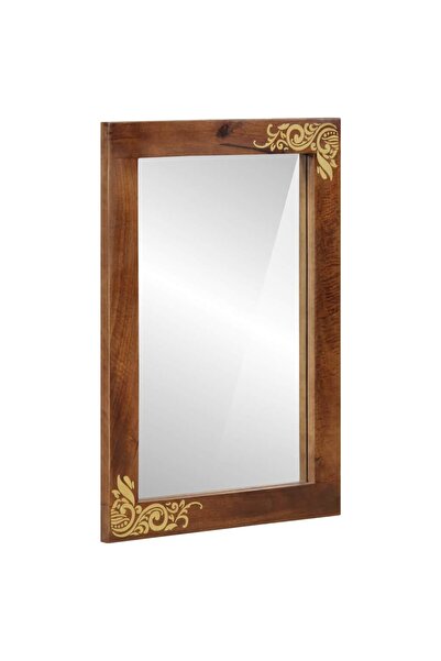 vidaxl Oglindă pentru baie cu oglindă Maro miere 70 x 50 x 2,5 cm