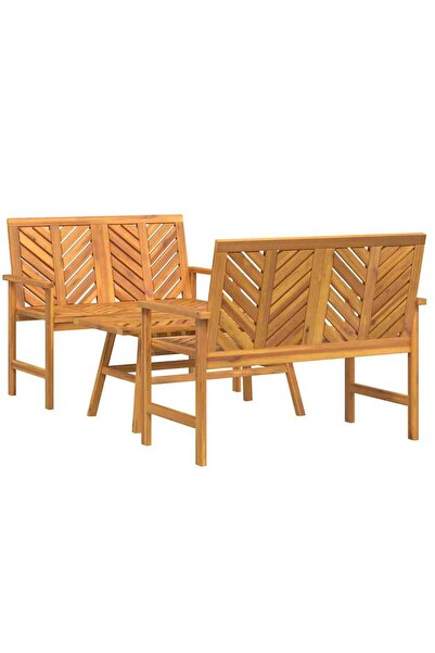 vidaxl Set de lounge pentru grădină 3 pcs Maro Lemn Solid de Acacia