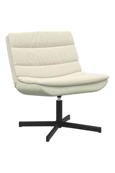 vidaxl Scaun pivotant Crem 63 x 75 x 76 cm PU