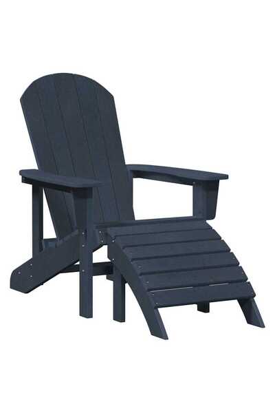vidaxl Scaun Adirondack Albastru marin 82 x 74 x 92 cm HDPE