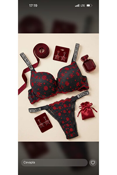SATTENS Set sutien cu susținere și cupe B, cu efect push-up, love SECRET