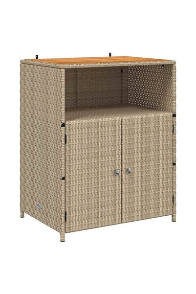 vidaxl Dulap cu raft Bej 70 x 50 x 87 cm Poliester și Rattan Roly