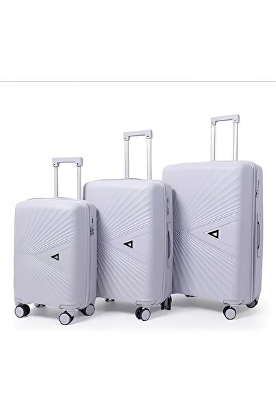 Generic طقم حقائب سفر صلبة بتصميم بريزم مكون من 3 قطع - قابلة للتوسيع وعجلات ...