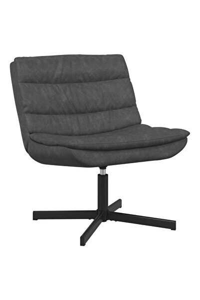 vidaxl Scaun pivotant Negru 63 x 75 x 76 cm PU antic