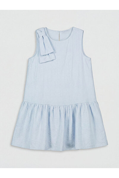 LC Waikiki Φόρεμα για κορίτσια με λεπτομέρεια φιόγκου και λαιμόκοψη ποδηλάτου...