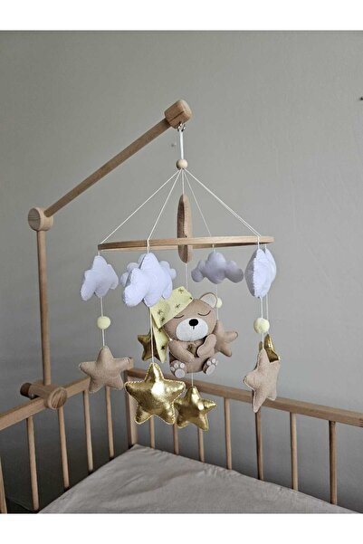 TREND METFİQ DECORATİON Yenidoğan Keçe Bebek Dönencesi El Yapımı Eğitici Beşi...