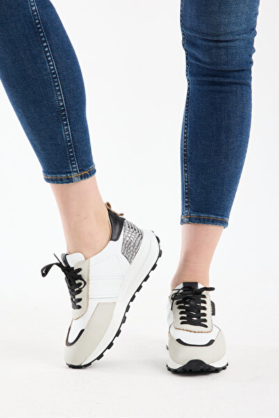 TREND Kadın Günlük Hakiki Deri Sneaker Kaydırmaz Taban Esnek Rahat Ortopedik ...