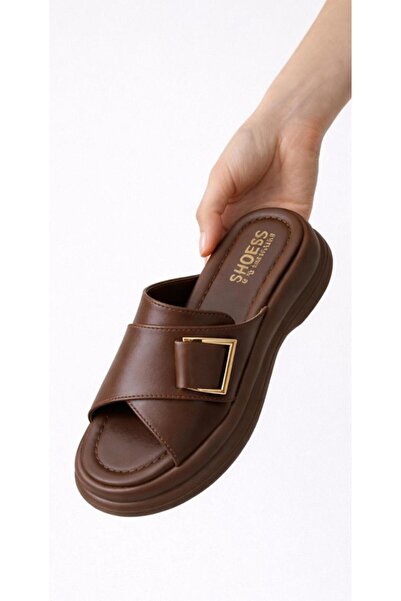 HCO Buckle Detail Thick Sole Daily Women's Shoes Slipper