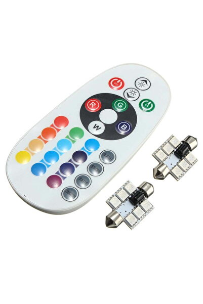 SimpluAcasa SET 2X LED Auto RGB Feston 36mm C5W cu Telecomandă, Lumini Ambien...