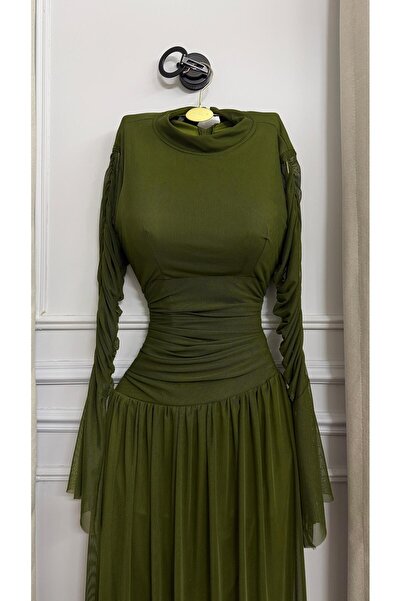 DIFFERENT Olive tulle dress