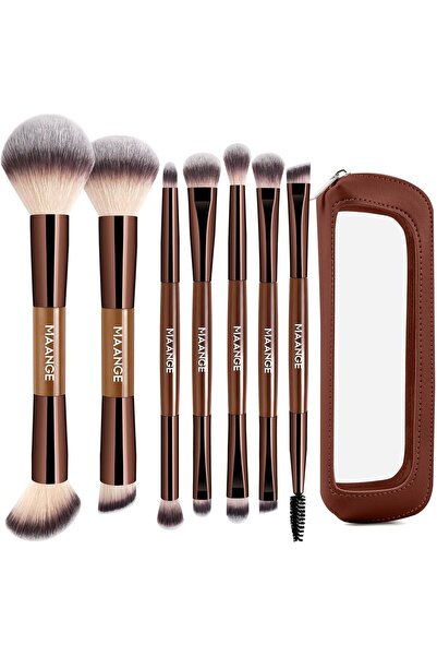 MAANGE 7 Piece Double Ended Makeup Brush Set - Professional Cosmetic Brushes ...