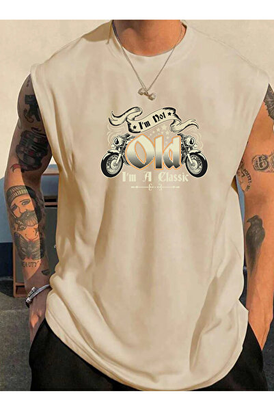 SUNFREE NOT OLD I'M CLASSIC cu imprimeu Tricou fără mâneci confortabil pentru...