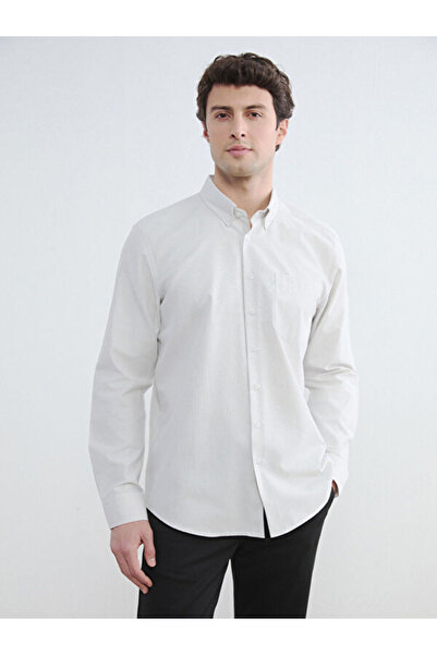 LC Waikiki Rmz Gi̇yi̇m Farkiyla Standard Fit Dobby Men's Shirt