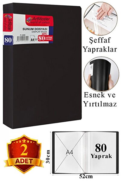 Artmaster Μαύρο Φάκελο Παρουσίασης 80 τεμαχίων, 2 Τσάντες, Φάκελος Καταλόγου ...
