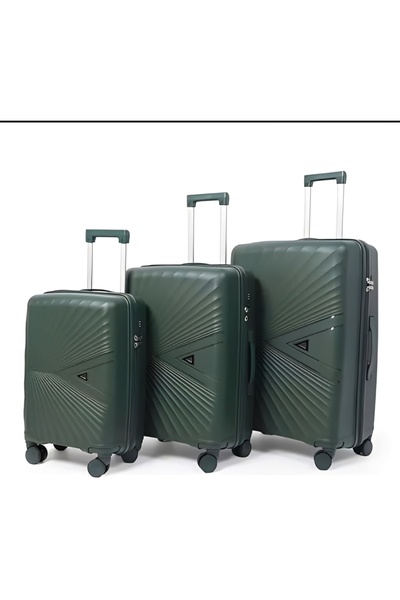 Generic 3-Piece Prism Design Hard Shell Luggage Set - Expandable & 360° Spinn...