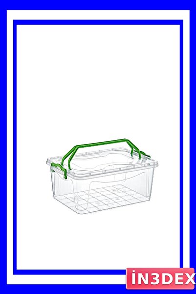 İN3DEX Ergonomic Carrying Strappy 7.5 Liter Transparent Storage Box