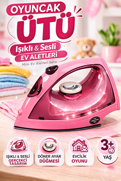 TRENDZONE Light and Sound Toy Iron – Realistic Pretend Play Housekeeping Toy ...