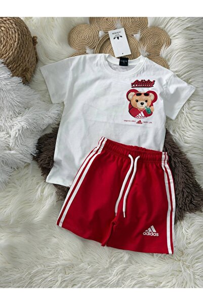 Karaniko Kids Комплект червени шорти с печат на гърба за момичета