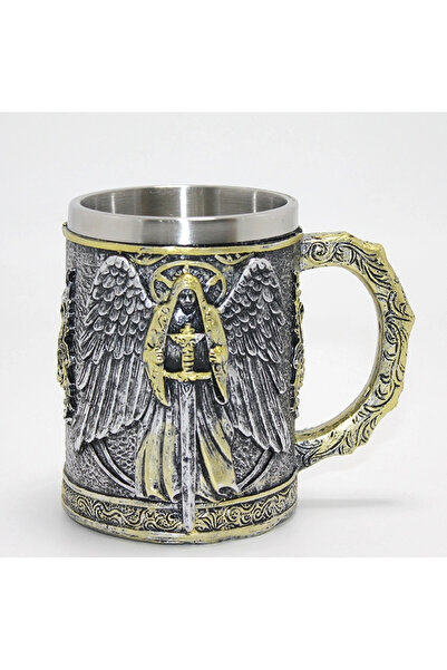 OEM Warrior angel winged 3d embossed stainless steel mug alk4384