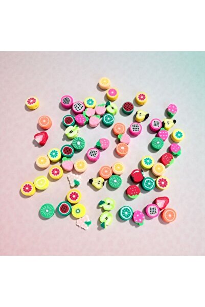Major Hobi Fimo Mixed Fruit Beads 10 mm Fruit Figured Beads Set 40 Pieces – J...