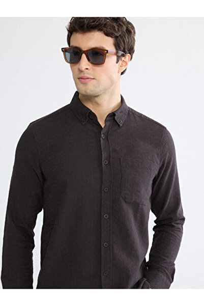 LC Waikiki Rmz Gi̇yi̇m Farkiyla Standard Fit Dobby Men's Shirt