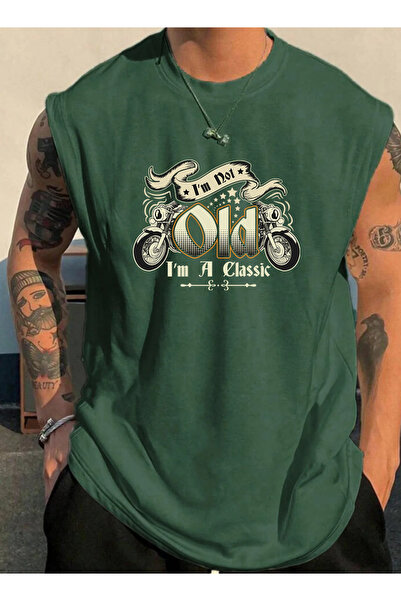 SUNFREE NOT OLD I'M CLASSIC cu imprimeu Tricou fără mâneci confortabil pentru...