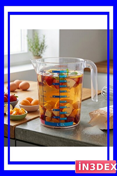İN3DEX Precise Kitchen Measurements with High-Capacity 3-Liter Measuring Cup