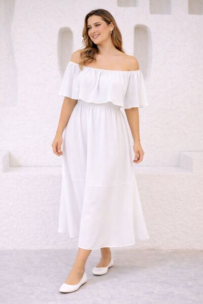 MAY MARA Women's Plus Size Madonna Collar Weaving Dress