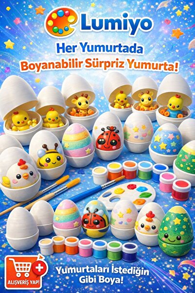 Lumiyo Sürpriz Yumurta Boyama Oyuncağı – İçinden Anahtarlık Çıkan Boyanabilir...
