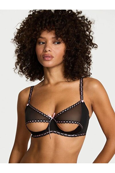 Victoria's Secret حمالة صدر مفتوحة من الأمام بدون دعامات مع تفاصيل شريطية من ...