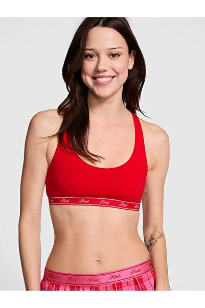 Victoria's Secret Cotton Racerback Logo Bralet