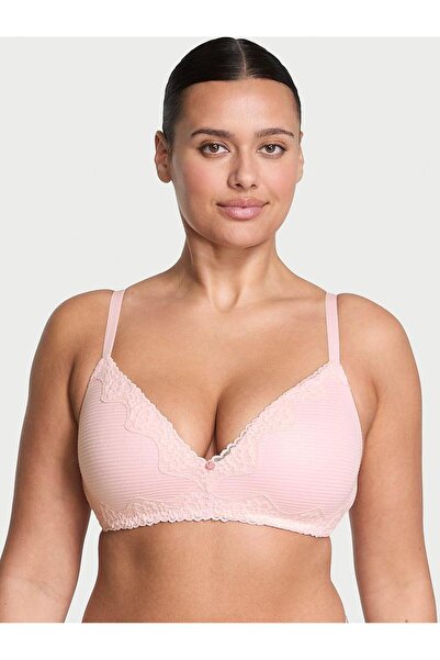 Victoria's Secret Cotton Striped Lightly Padded Supportive Wirefree Bra