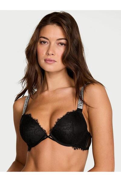 Victoria's Secret Işıltılı Askılı Dantelli Push-Up Sütyen