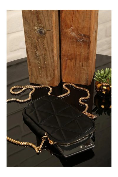 Askora Women's Crossbody Bag with Chain Strap Compartments and Quilted Phone Holders Wallet Bag