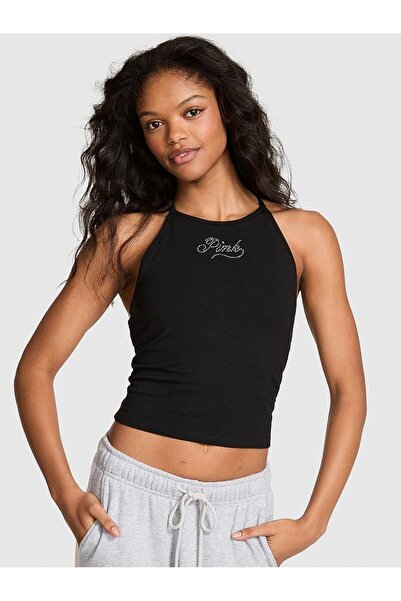 Victoria's Secret All Day Cotton Lu Halter Neck Top