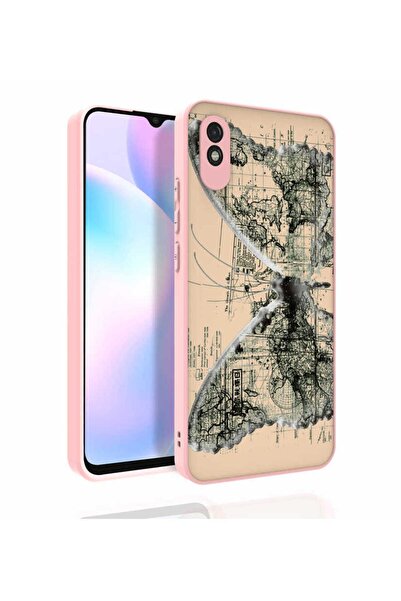 zore Redmi 9A Uyumlu Kılıf Desenli Kamera Korumalı Parlak Nora Kapak
