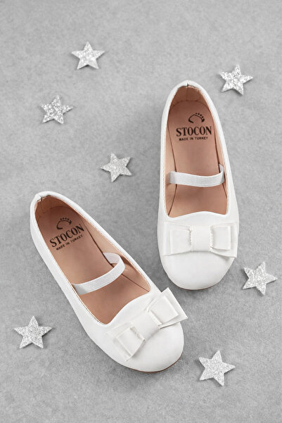 STOCON Baletanke Cipele Devojčica Mašna Detaljna Bela Baletanke STC1277