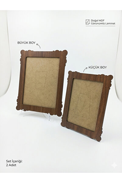 Porsuk Modern Ahşap Mdf Fotoğraf Çerçeve Seti 3'lü set 10X15 14X 19