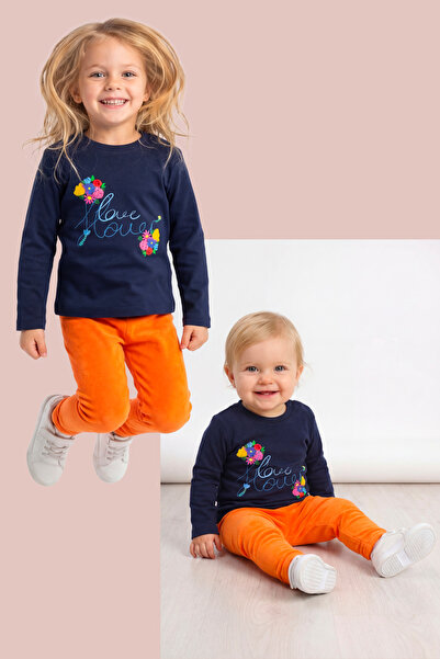 Mavipink Детски комплект за момичета от 2 части: памучна тениска с дълъг ръка...