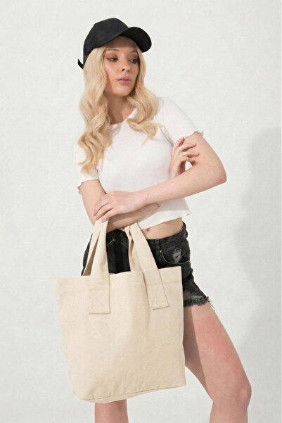 Salvia Dione Salviadione Minimalist Canvas Shoulder Bag - 100% Cotton Fabric ...